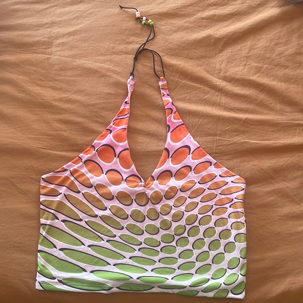 THE WARP HALTER TOP IN GRADIENT BY OMIGHTY